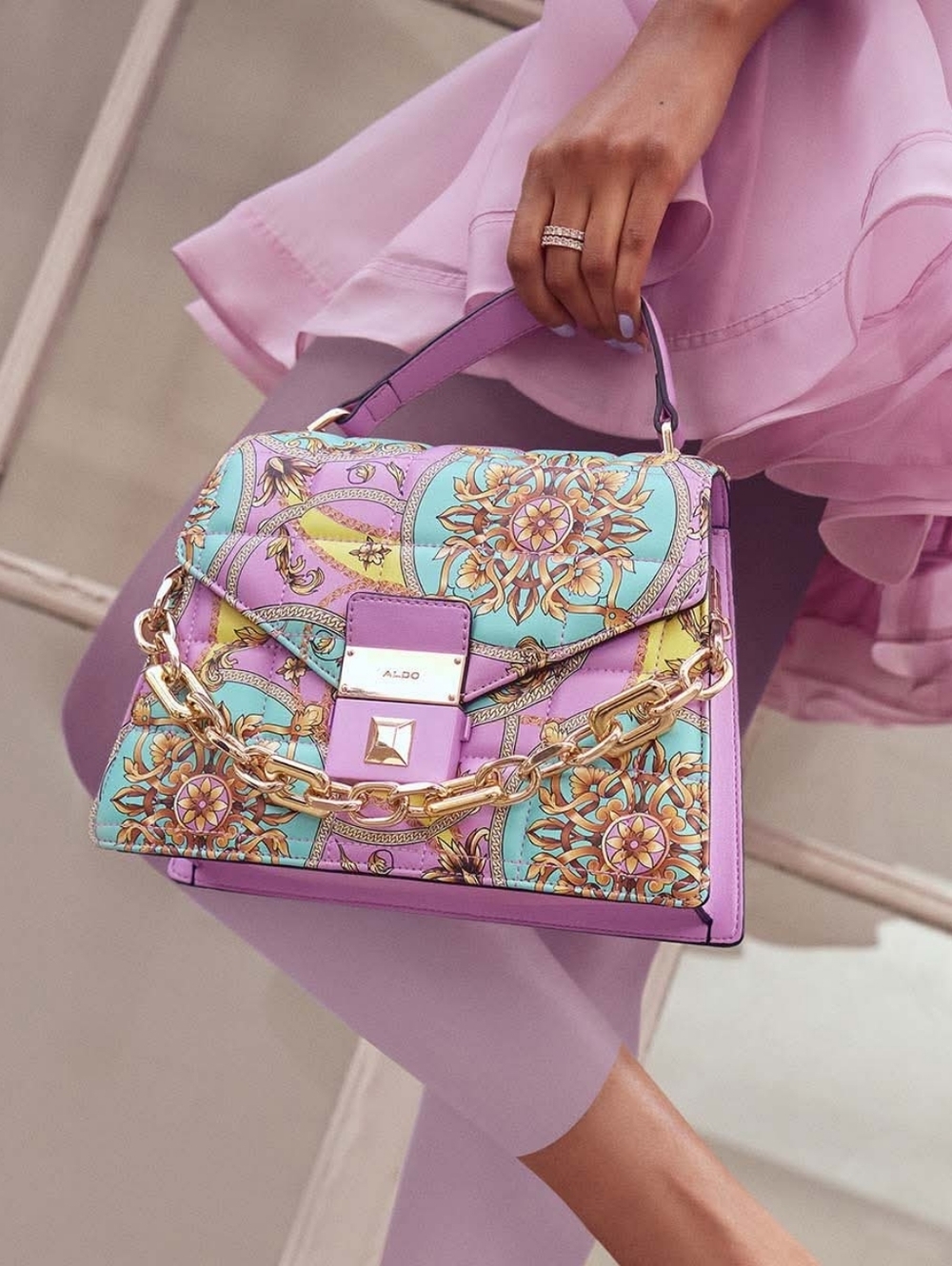 ALDO Kamelia Top Handle Crossbody Bag In Multicolor